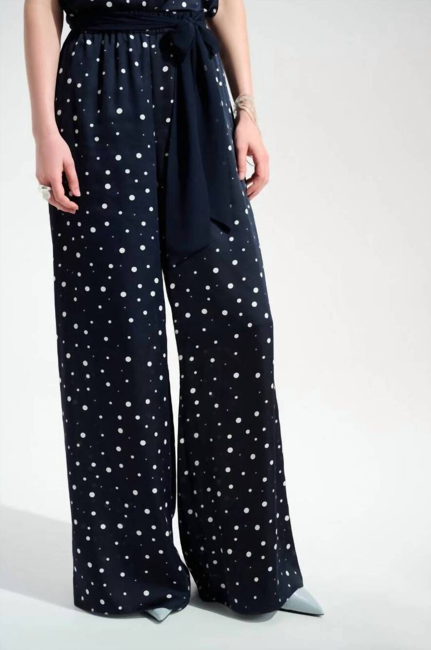 NEW JOSEPH RIBKOFF wide leg abstract trousers in vanilla multi